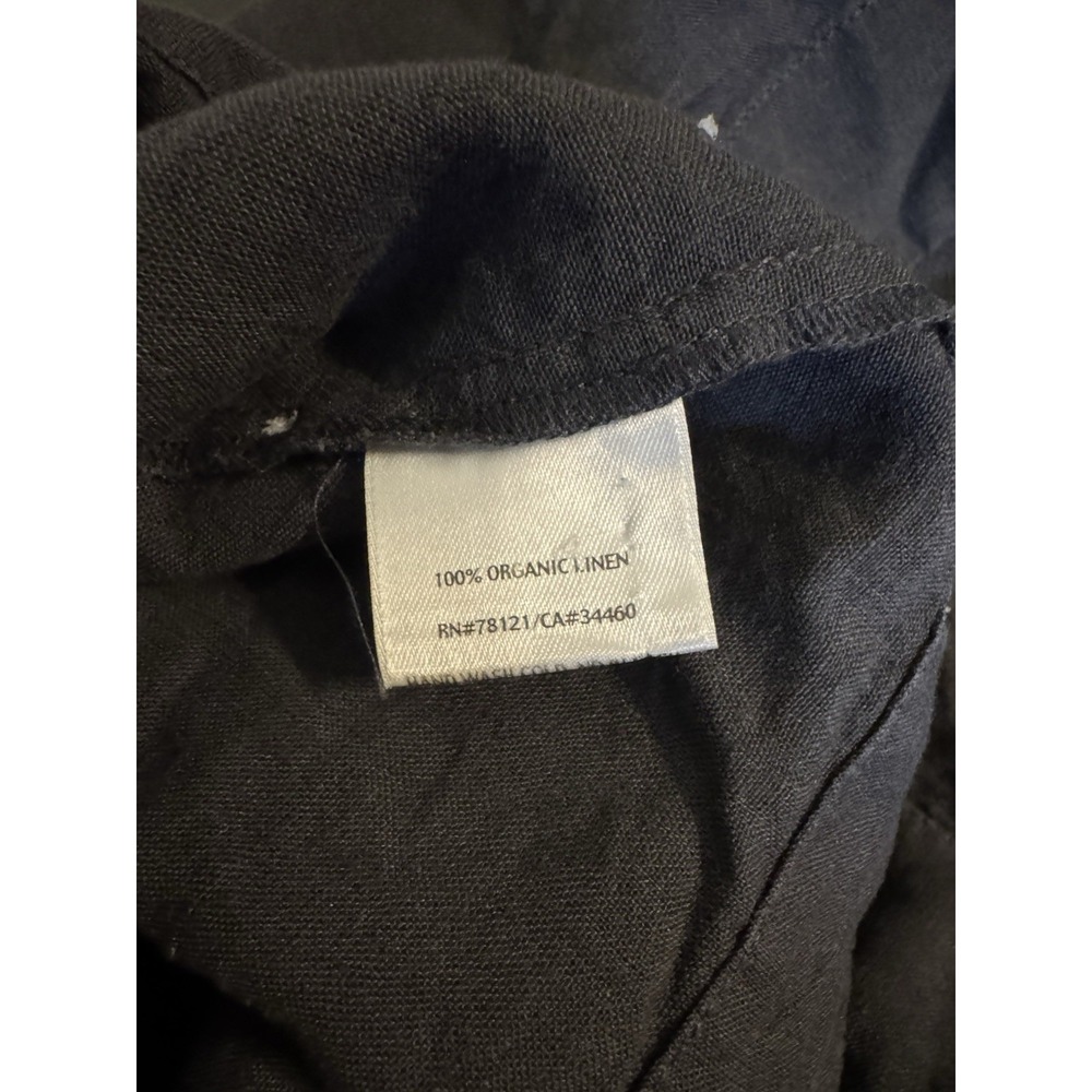 Eileen Fisher Beaded Cami Dress M Gray Sleeveless Linen Layering Organic Capsule - Picture 9 of 9